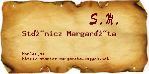 Stánicz Margaréta névjegykártya